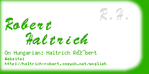 robert haltrich business card